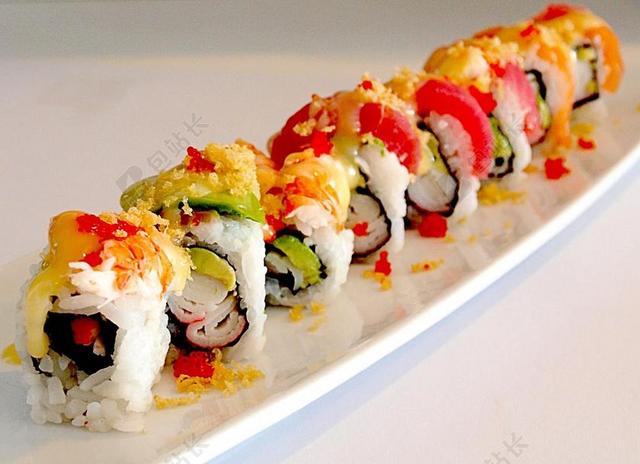 MAKI 日本 海鲜 原 水稻 滚 东方 芥末 美味