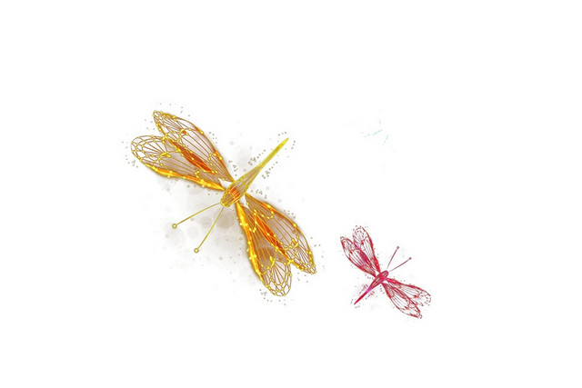 简约清新其他风格夏天蜻蜓手绘素材