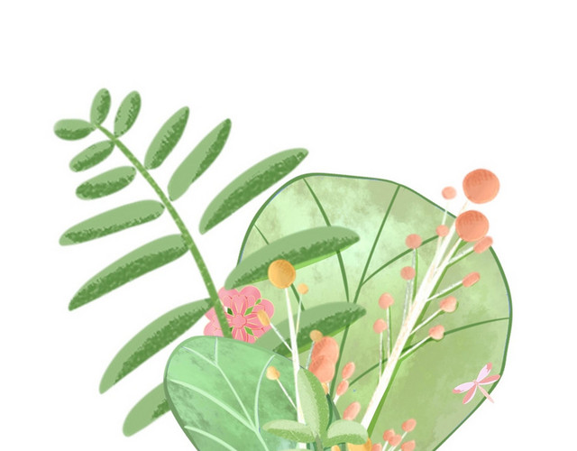 简约清新其他风格夏天小暑蜻蜓素材