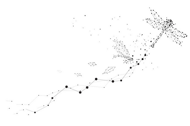 创意粒子蜻蜓矢量免抠图