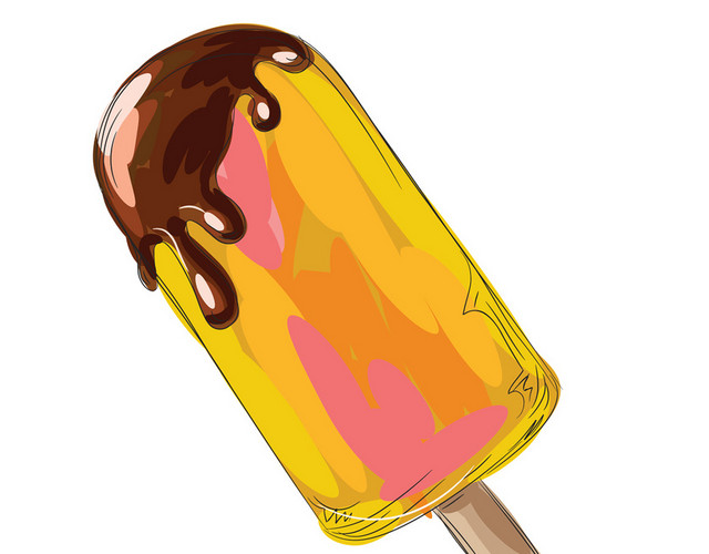 夏天冷饮冰棒免抠矢量图