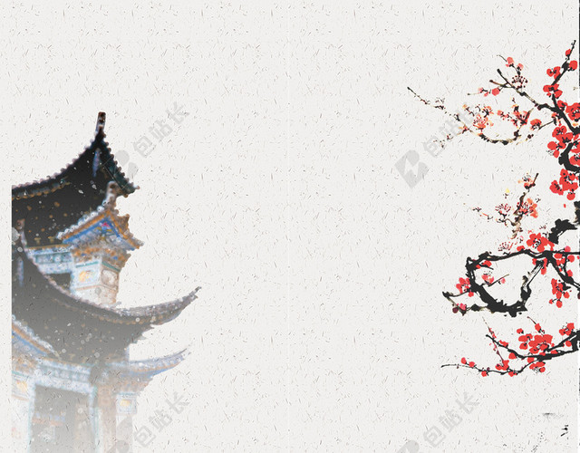 中国风水墨艺术招生培训海报背景素材