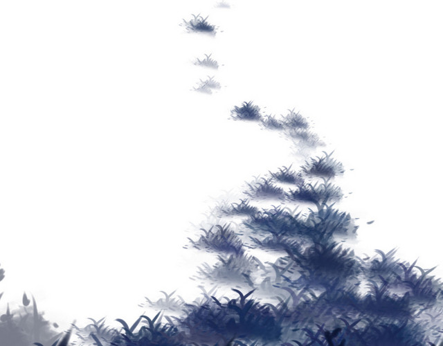 水墨风格草地草坪素材