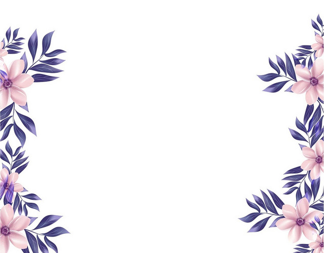 情侣人物七夕情人节花朵浪漫边框素材