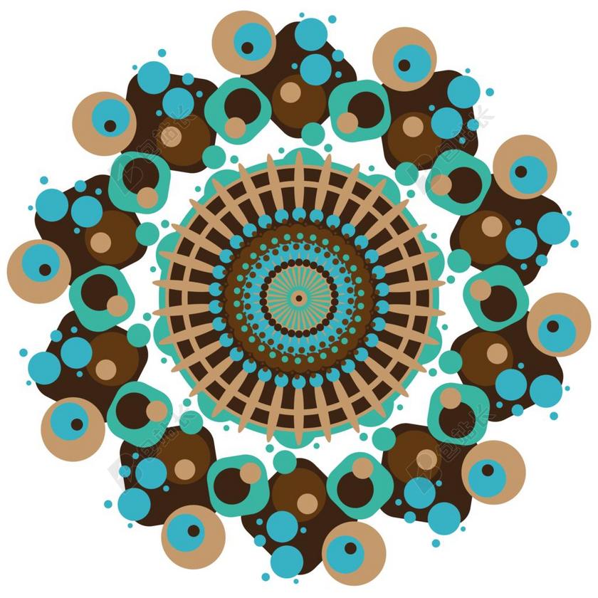 曼陀罗 几何 设计 模式 形状 万花筒 波希米亚