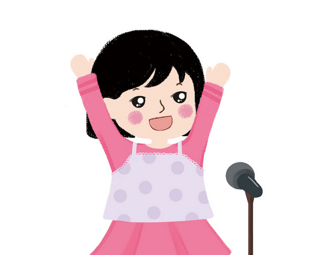 卡通彩色艺术招生播音主持培训素材