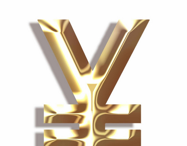 简约金色人民币符号素材