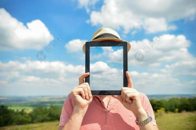 人 抽象 IPAD 没面子 天空 云 男子 生活方式 帽子