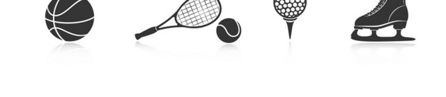 卡通黑色运动招生网球培训素材