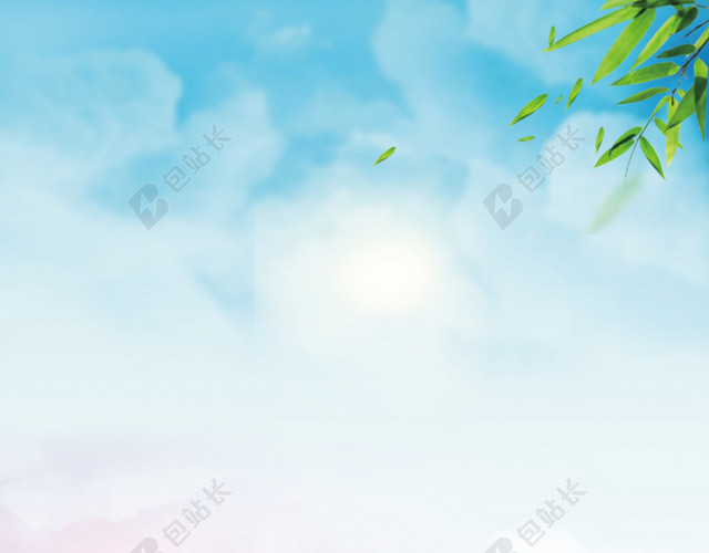 唯美清新二十四节气小暑宣传海报背景