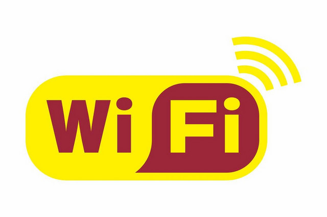 简约黄色WIFI信号无线网络标识素材
