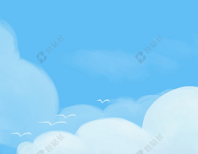 小清新梦想奋斗原创手绘插画背景