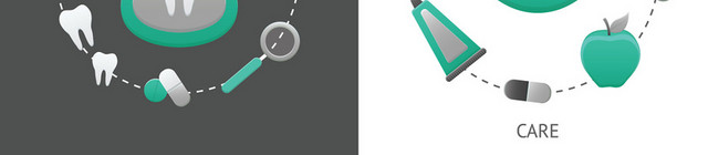 牙齿口腔矢量免抠图