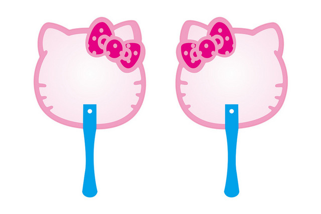 卡通形状HELLO KITTY广告扇子素材