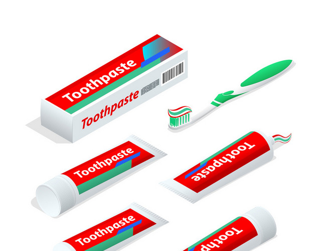 简约生活用品牙膏牙刷素材