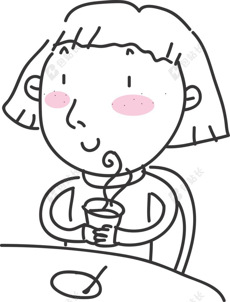 男人 妇女 当熊 女人喝茶