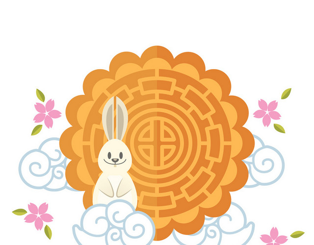 兔子中秋中秋节素材