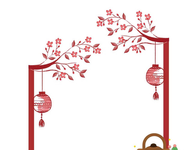 中秋节边框月饼节边框素材