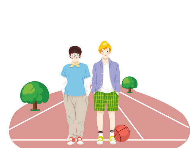 操场跑道人物素材