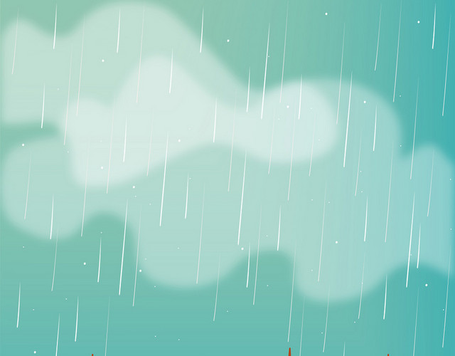 彩色雨伞夏天下雨雨水雨季素材