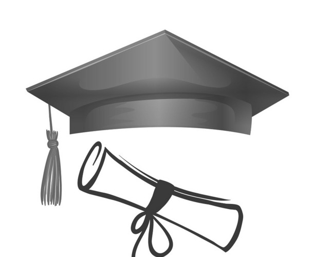 学士帽手绘毕业季青春素材
