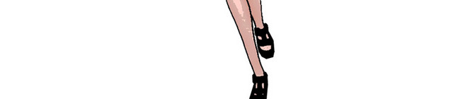 服装内衣黑色手绘美女套装素材