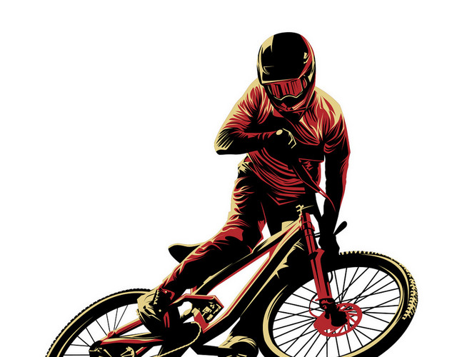 写实风格自行车比赛宣传素材