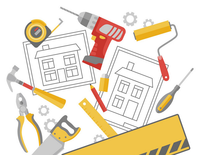 装修工具工地工具矢量免抠图