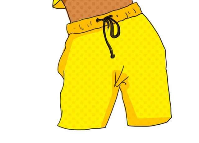 欧美风卡通黄色卫衣套装服装女装免扣素材
