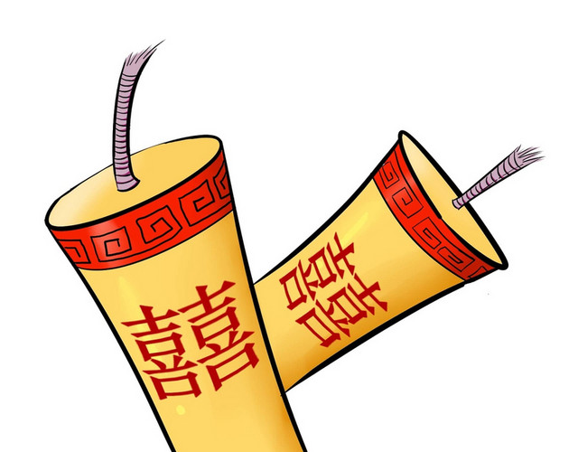 中式婚礼喜庆鞭炮素材