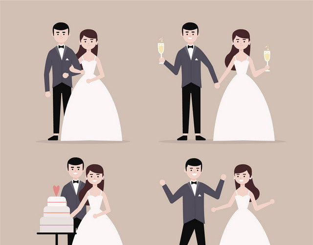 简约婚庆婚纱照结婚照人物素材