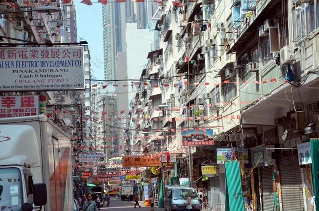 城市 挤 工程 路 香港 摩天大楼 大城市 建设 摩天楼