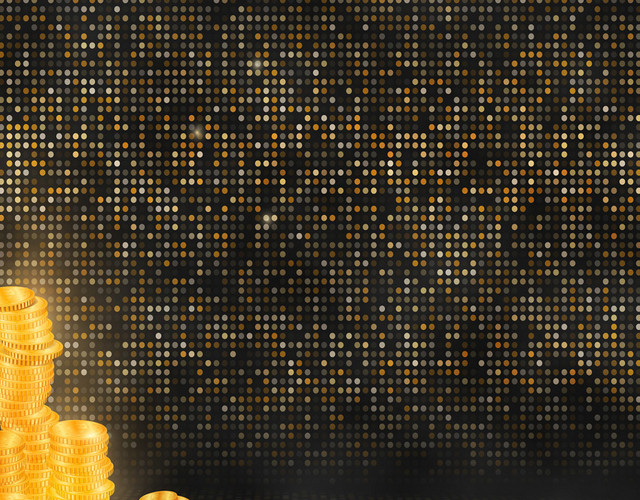 简约金色金融理财投资金钱金币素材