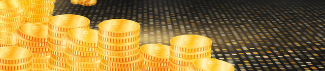简约金色金融理财投资金钱金币素材