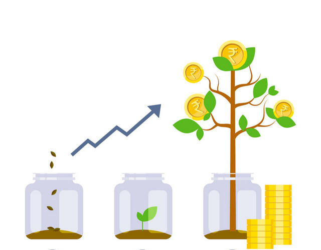 创意金融理财投资金钱金币素材
