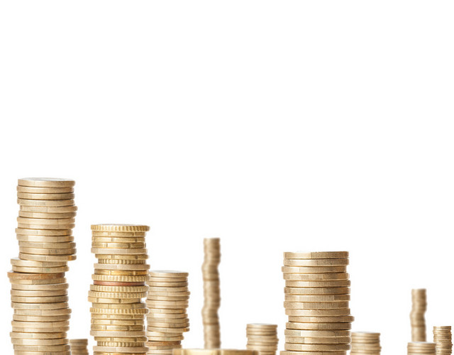 简约金融理财投资金钱金币素材