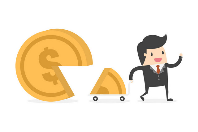 卡通金融理财投资金钱人物素材