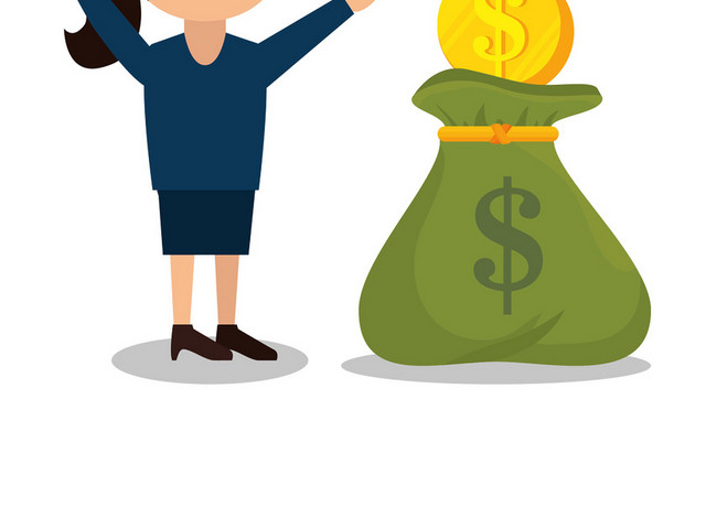 卡通金融理财投资钱币人物素材
