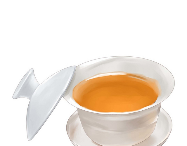 茶饮简约白色陶瓷茶杯素材