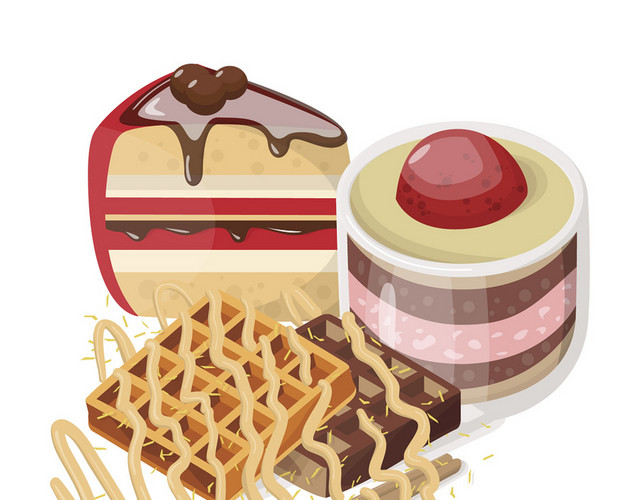 简约美食甜品甜点蛋糕巧克力素材