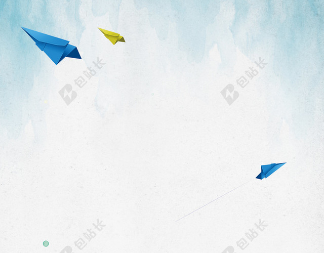 蓝色背景卡通水彩背景素材