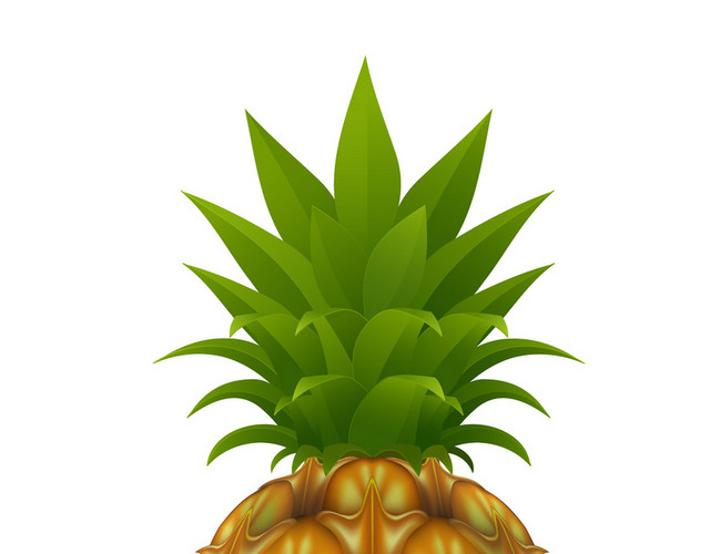 简约食品水果矢量菠萝素材