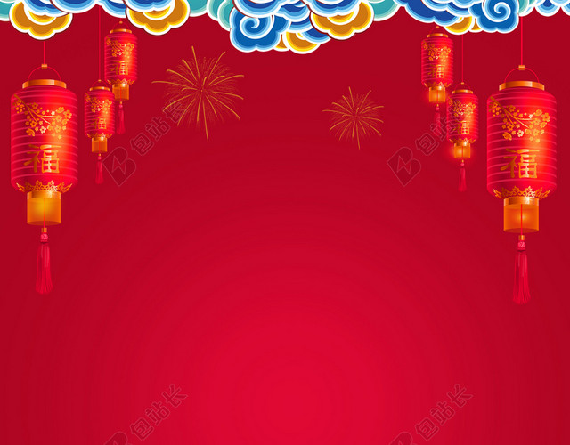 红色背景中国风喜庆背景素材