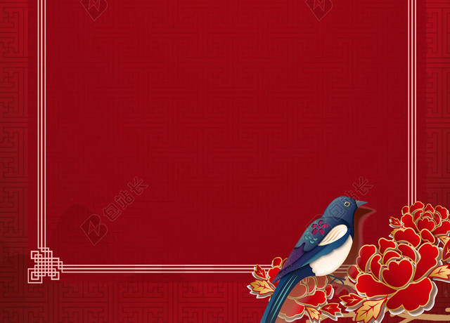 红色背景中国风喜庆背景素材