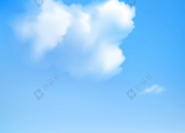 太空蓝色背景蓝天白云渐变背景