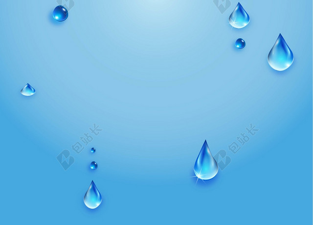 蓝色背景水珠水滴渐变背景