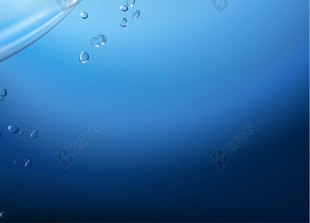 蓝色背景水花水流水滴渐变背景