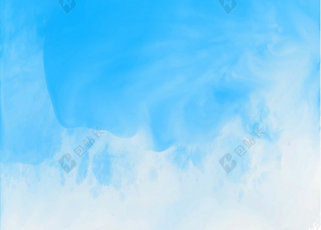 蓝色背景水彩水墨背景