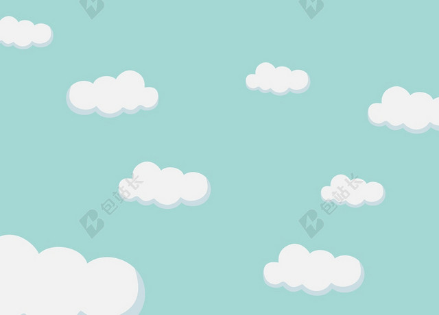 蓝色背景卡通背景白云月亮卡通背景