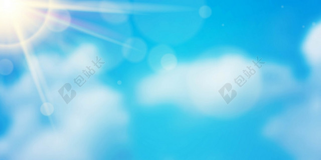 太空蓝色背景蓝天白云渐变背景